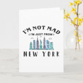 怒ってるわけじゃない、ニューヨーク出身だから カード (黄色い花)