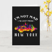 怒ってるわけじゃない、ニューヨーク出身なだけなんだ カード (黄色い花)