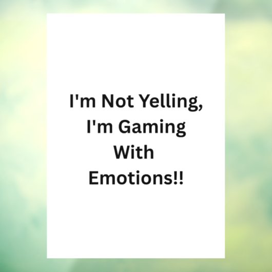 怒ってるわけじゃない、感情を込めてゲームしてるだけ.. ウィンドウサイン (シート3)