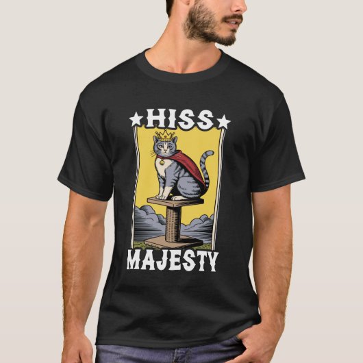 怒ってる様子のネコ用の爪とぎポストの木 猫 Tシャツ (正面)