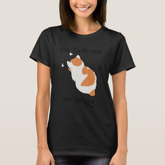怒ってる猫に話しかけないで Tシャツ (正面)