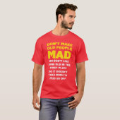 怒らせちゃダメよ お年寄り Tシャツ (正面フル)
