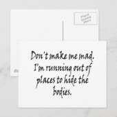 怒らせるな ポストカード (正面/裏面)