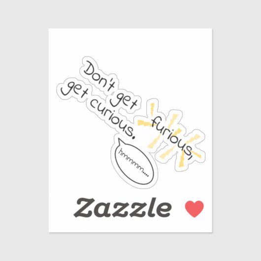 怒らないで、好奇心を持って。怒りの管理 シール (シート)