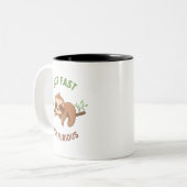 怒らない怒りっぽいナマケモノではない ツートーンマグカップ (正面左)