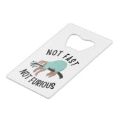 怒らない怒りのないスロス クレジットカード栓抜き (正面アングル)