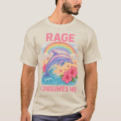 怒りが私を支配するイルカ Tシャツ (正面)