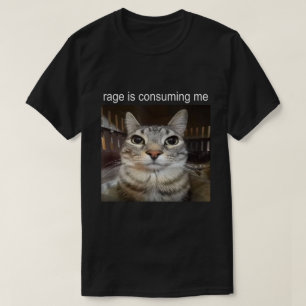 怒りが私を蝕んでいる 猫ミームTシャツ Tシャツ