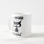 怒りっぽい 猫好き プレゼント コーヒーマグカップ (正面左)