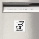 怒りっぽい 猫好き プレゼント   マグネット (インサイチュ (食洗機))