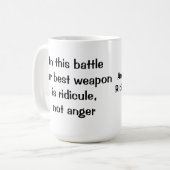 怒りではなく嘲笑 コーヒーマグカップ (正面左)
