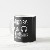 怒りと引き換えコードで動く レトロな面白さ コーヒーマグカップ (正面左)