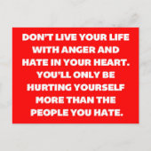 怒りと憎しみの引用文 ポストカード (正面)