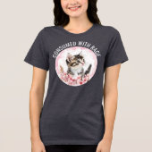 怒りに支配される 面白い子猫のミーム  猫 サーカズム トライブレンドＴシャツ (正面)