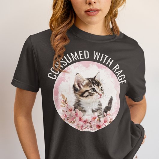 怒りに支配される 面白い子猫のミーム  猫 サーカズム トライブレンドＴシャツ