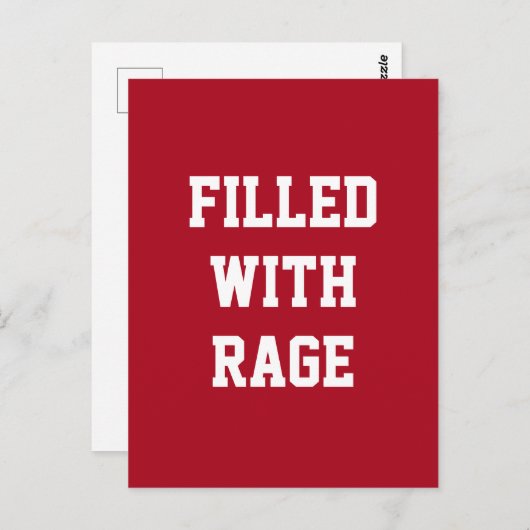 怒りに満ちた ポストカード (正面/裏面)