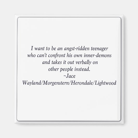 怒りに苦しむ10代の若者 マグネット (正面)