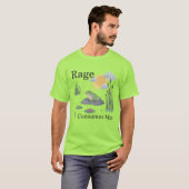 怒りに飲まれるカエル池のミーム カエル ビンテージ風 Tシャツ (正面フル)