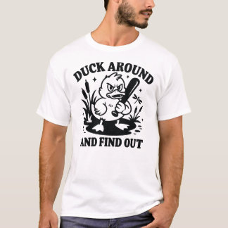 怒りのアヒル FAFO - 面白いアヒルデザイン Tシャツ