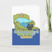 怒りのグリーティングカードのリクライニング カード (正面)