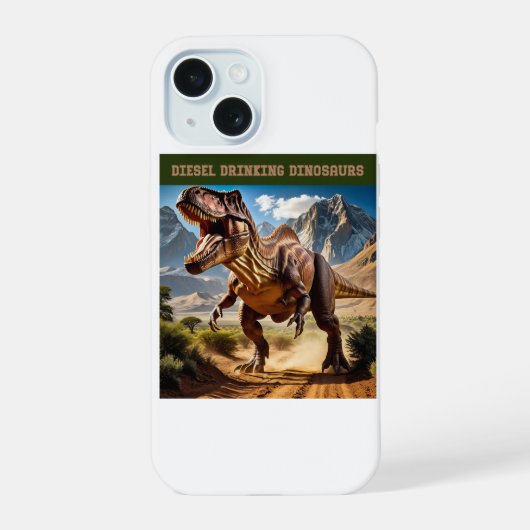 怒りのティラノサウルス iPhone 15ケース (裏面)
