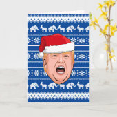 怒りのドナルド・トランプクリスマス カード (黄色い花)