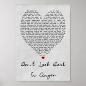 怒りの中で振り返らない灰色のハートソング歌詞 ポスター (正面)