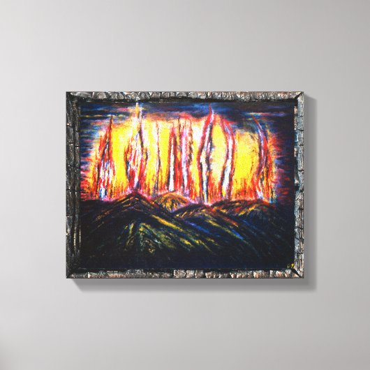 怒りの炎 キャンバスプリント (正面)