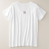 怒りの目覚まし時計のキャラクター - 朝が嫌いな人のためのデザイン プラスサイズTシャツ (デザイン裏面)