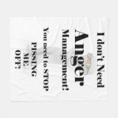 怒りの管理は必要ない！ フリースブランケット (正面(横))