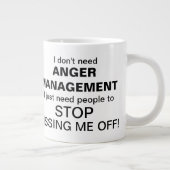 怒りの管理ジャンボマグは必要ない ジャンボコーヒーマグカップ (右)