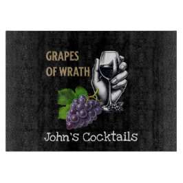 怒りの葡萄。文学的テーマ。編集可能な名前 カッティングボード