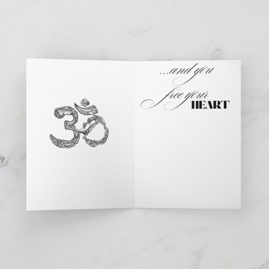 怒りの解放 – 仏マインドフルネス引用文Tシャツ カード (内部)