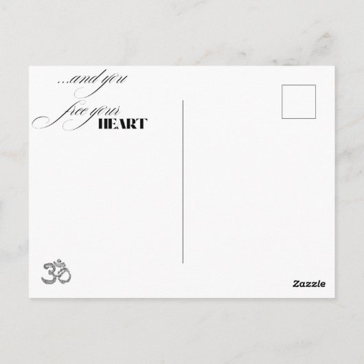 怒りの解放 – 仏マインドフルネス引用文Tシャツ ポストカード (裏面)