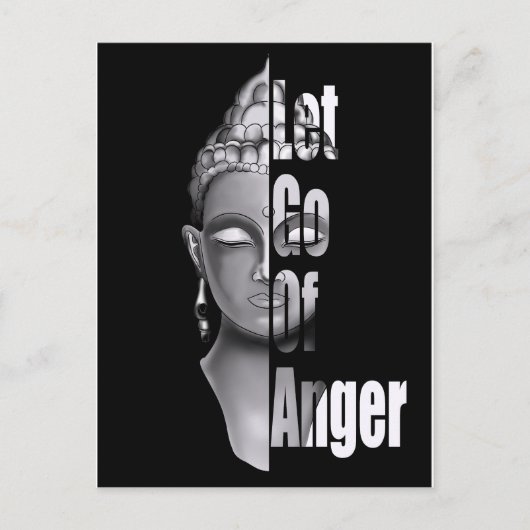 怒りの解放 – 仏マインドフルネス引用文Tシャツ ポストカード (正面)