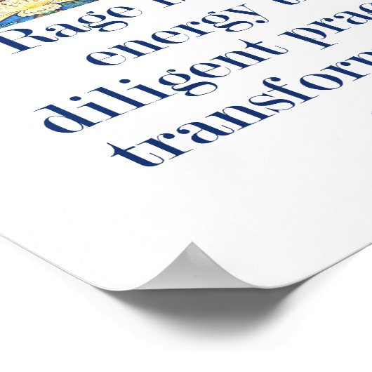 怒りは強力なエネルギーである – 思いやりの引用文 ポスター (角)