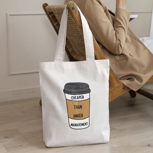 怒りよりも安い管理 – Coffee Snark トートバッグ