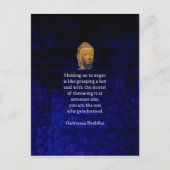 怒りを抱え込むことについての仏教の名言 ポストカード (正面)