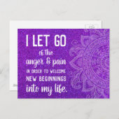 怒り前向き管理インスピレーションの確認 ポストカード (正面/裏面)