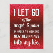 怒り前向き管理インスピレーションの確認 ポストカード (正面)