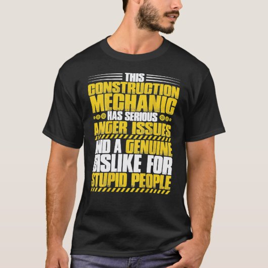 怒り問題建設整備士 Tシャツ (正面)