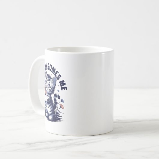 怒り怒感情おもしろい怒りの怒りが私を消費 – コーヒーマグカップ (正面左)