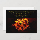 怒り感動的に対する引用文 ポストカード (正面/裏面)