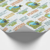 怒り文句ランプのリクライニング ラッピングペーパー (角)