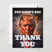 怒り狂うトランプへの感謝 ポストカード (正面/裏面)