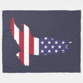 怒り狂う愛国者 フリースブランケット (正面(横))