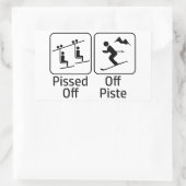 怒り狂って 長方形シール (バッグ)