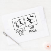 怒り狂って 長方形シール (封筒)