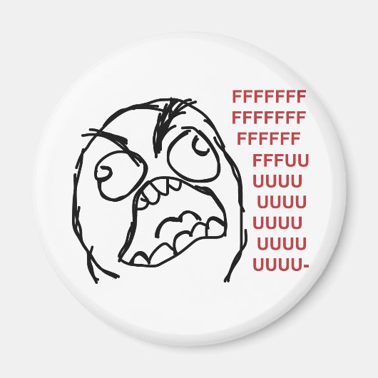 怒り男ふうふうう マグネット (正面)