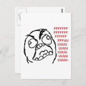 怒り男フフフフフ ポストカード (正面/裏面)